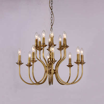 卡莎圖9月家裝特惠 D0540全銅蠟燭吊燈，點(diǎn)亮典雅家居生活